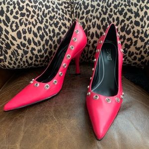 Esprit hot pink heels with grommet detail